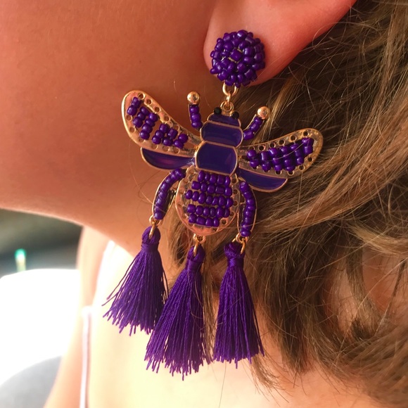 Boho Bee 🐝 Tassel Earrings - Picture 3 of 4